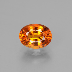 Safira âmbar laranja Natural 1.83ct, Corte Oval, VS