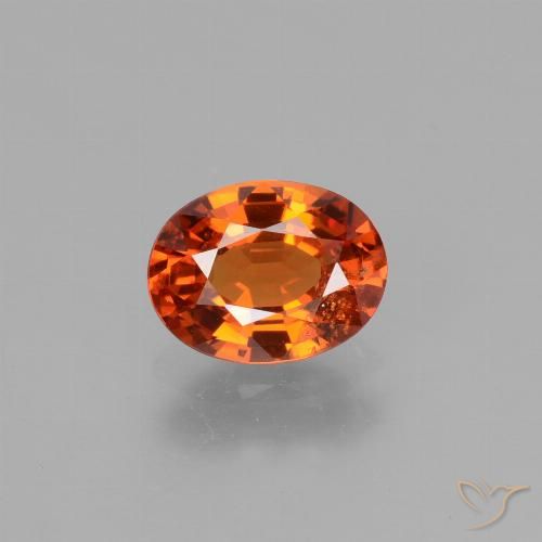 1.54ct Natural fogo laranja Safira, oval, VS