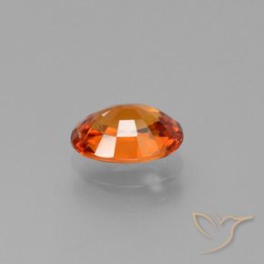 Safira fogo laranja Natural 1.54ct, oval, VS