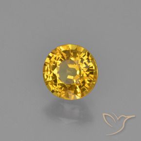 Safira Dourado Natural 0.67ct, Redondo, VVS-VS