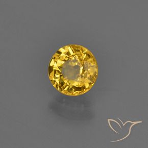 Safira Dourado Natural 0.67ct, Redondo, VVS