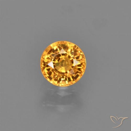 0.75ct Natural Ouro Safira, Redondo, VVS