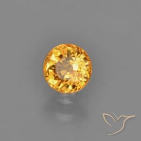 Safira Ouro Natural 0.75ct, Redondo, VVS