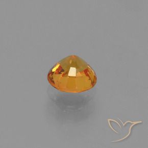 Safira Laranja Intenso Natural 0.67ct, Redondo, VVS