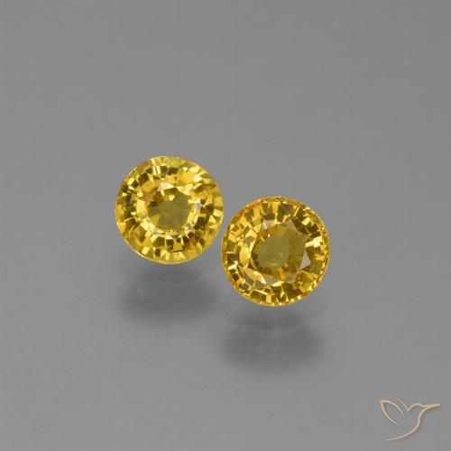 1.28ctw Natural Dourado Safira, Redondo, VS