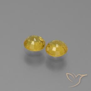 Pedras preciosas de Safira Dourado natural de 1.28 ct, Redondo, VS