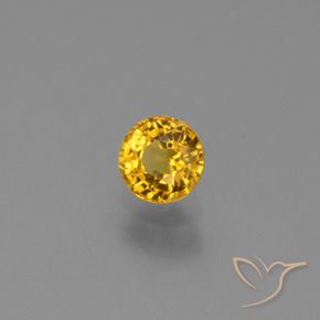 Safira Dourado médio Natural 0.68ct, Redondo, VVS-VS