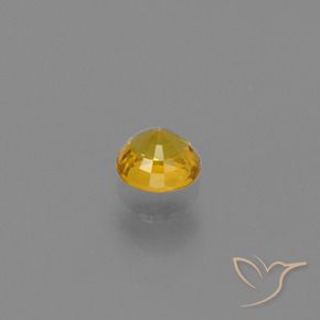 Safira Dourado médio Natural 0.68ct, Redondo, VVS-VS