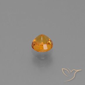 Safira Laranja Intenso Natural 0.67ct, Redondo, VVS-VS