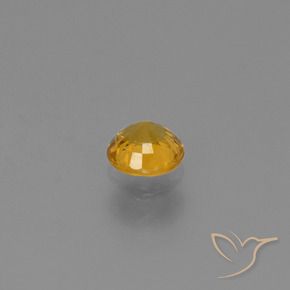 Safira Laranja-Ouro Natural 0.61ct, Redondo, VVS-VS