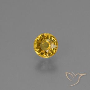 Safira Dourado Natural 0.66ct, Redondo, VVS-VS