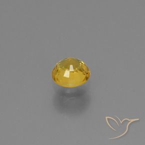Safira Dourado Natural 0.66ct, Redondo, VVS-VS