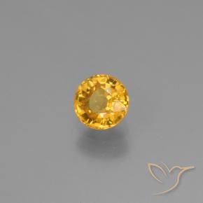 Safira Dourado Natural 0.64ct, Redondo, VVS-VS