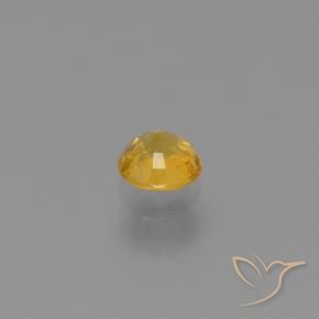 Safira Dourado Natural 0.64ct, Redondo, VVS-VS