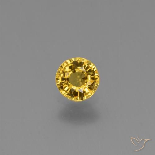 0.65ct Natural Dourado Safira, Redondo, VVS-VS