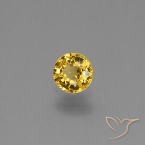 Safira Dourado Natural 0.65ct, Redondo, VVS-VS