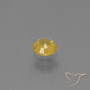 Safira Dourado Natural 0.65ct, Redondo, VVS-VS