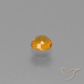 Safira damasco laranja Natural 0.60ct, Redondo, VVS-VS