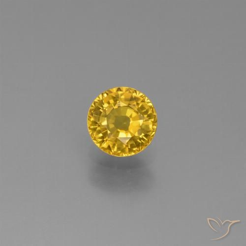 0.68ct Natural Dourado Safira, Redondo, VVS-VS