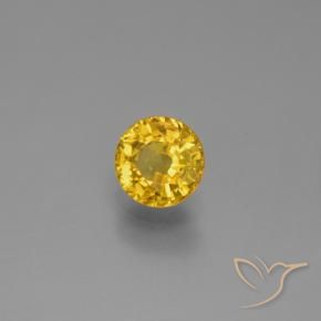 Safira Dourado Natural 0.68ct, Redondo, VVS-VS