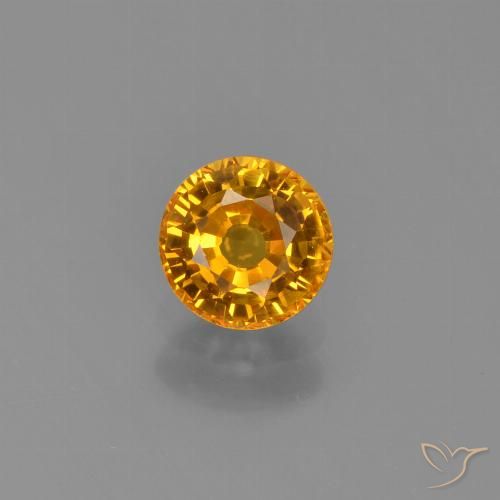 0.70ct Natural Ouro Safira, Redondo, VVS-VS