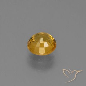 Safira Laranja Dourado Profundo Natural 0.70ct, Redondo, VVS-VS