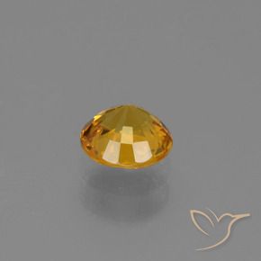 Safira Laranja Profundo-Ouro Natural 0.70ct, Redondo, VVS-VS