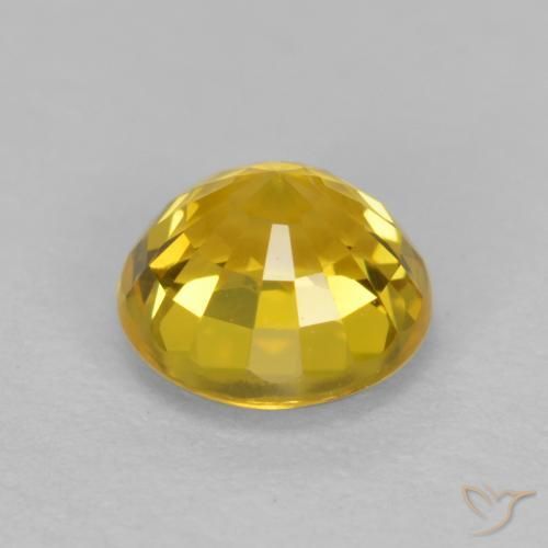Safira Dourado Natural 0.72ct, Redondo, VVS-VS