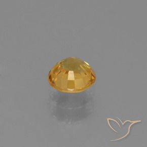 Safira Laranja Dourado Profundo Natural 0.62ct, Redondo, VVS-VS