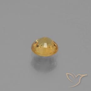 Safira Laranja Médio Natural 0.58ct, Redondo, VVS-VS