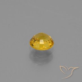 Safira Laranja Dourada Natural 0.62ct, Redondo, VVS-VS