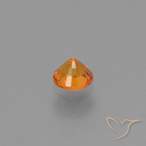 Safira damasco laranja Natural 0.64ct, Redondo, VVS-VS