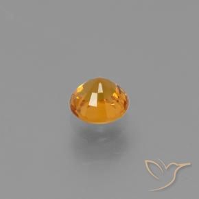 Safira damasco laranja Natural 0.76ct, Redondo, VVS-VS