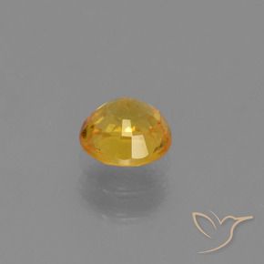 Safira Laranja Dourado Profundo Natural 0.73ct, Redondo, VS