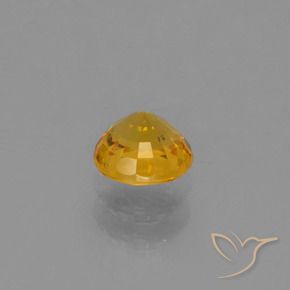 Safira Dourado Escuro Natural 0.72ct, Redondo, VVS