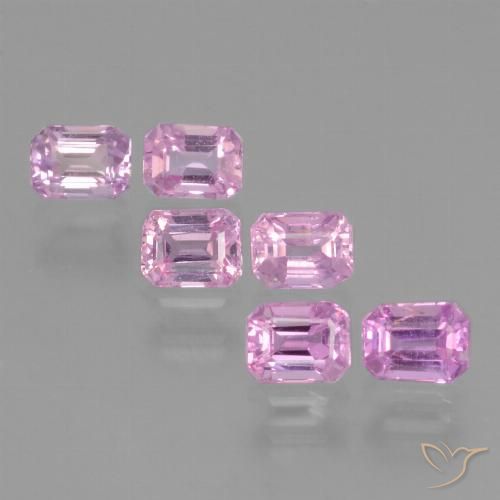 Pedras preciosas de Safira Roxo Real Claro Rosa natural de 1.74 ct, Corte Octógono / Esmeralda, VS