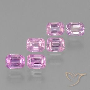Pedras preciosas de Safira Roxo Real Claro Rosa natural de 1.74 ct, Corte Octógono / Esmeralda, VS