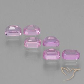 Pedras preciosas de Safira Roxo Real Claro Rosa natural de 1.74 ct, Corte Octógono / Esmeralda, VS