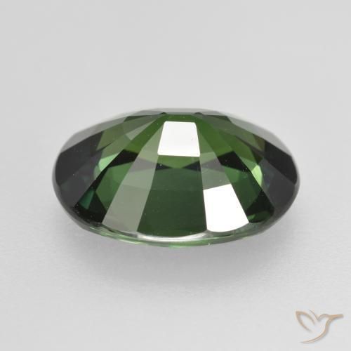 Safira Verde escuro Natural 4.74ct, oval, VVS-VS