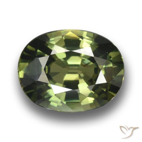 3.38ct Natural Verde médio-escuro Safira, oval, VVS-VS