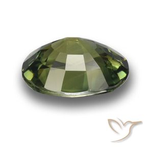 Safira Verde médio-escuro Natural 3.38ct, oval, VVS-VS
