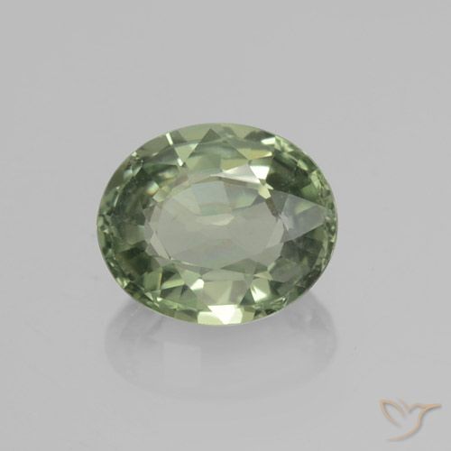 0.83ct Natural Medium Light Green Safira, oval, VVS-VS