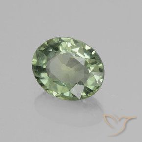 Safira Verde floresta Natural 0.81ct, oval, VVS-VS