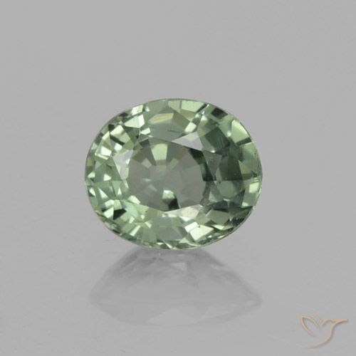 0.75ct Natural Medium Light Green Safira, oval, VVS-VS