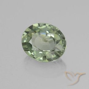 Safira Verde floresta Natural 0.72ct, oval, VVS
