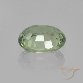 Safira Verde Sábio Claro Natural 0.80ct, oval, VVS-VS