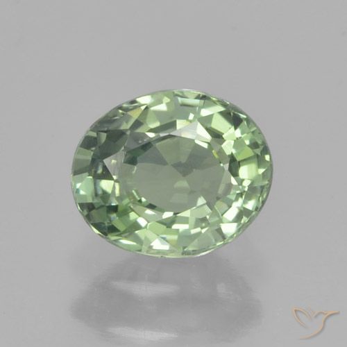 0.82ct Natural Luz verde Safira, oval, VVS-VS