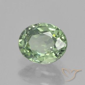 Safira Luz verde Natural 0.82ct, oval, VVS-VS