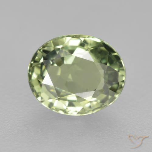 0.78ct Natural Luz verde Safira, oval, VVS-VS