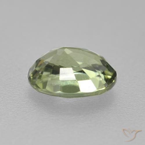 Safira Luz verde Natural 0.78ct, oval, VVS-VS